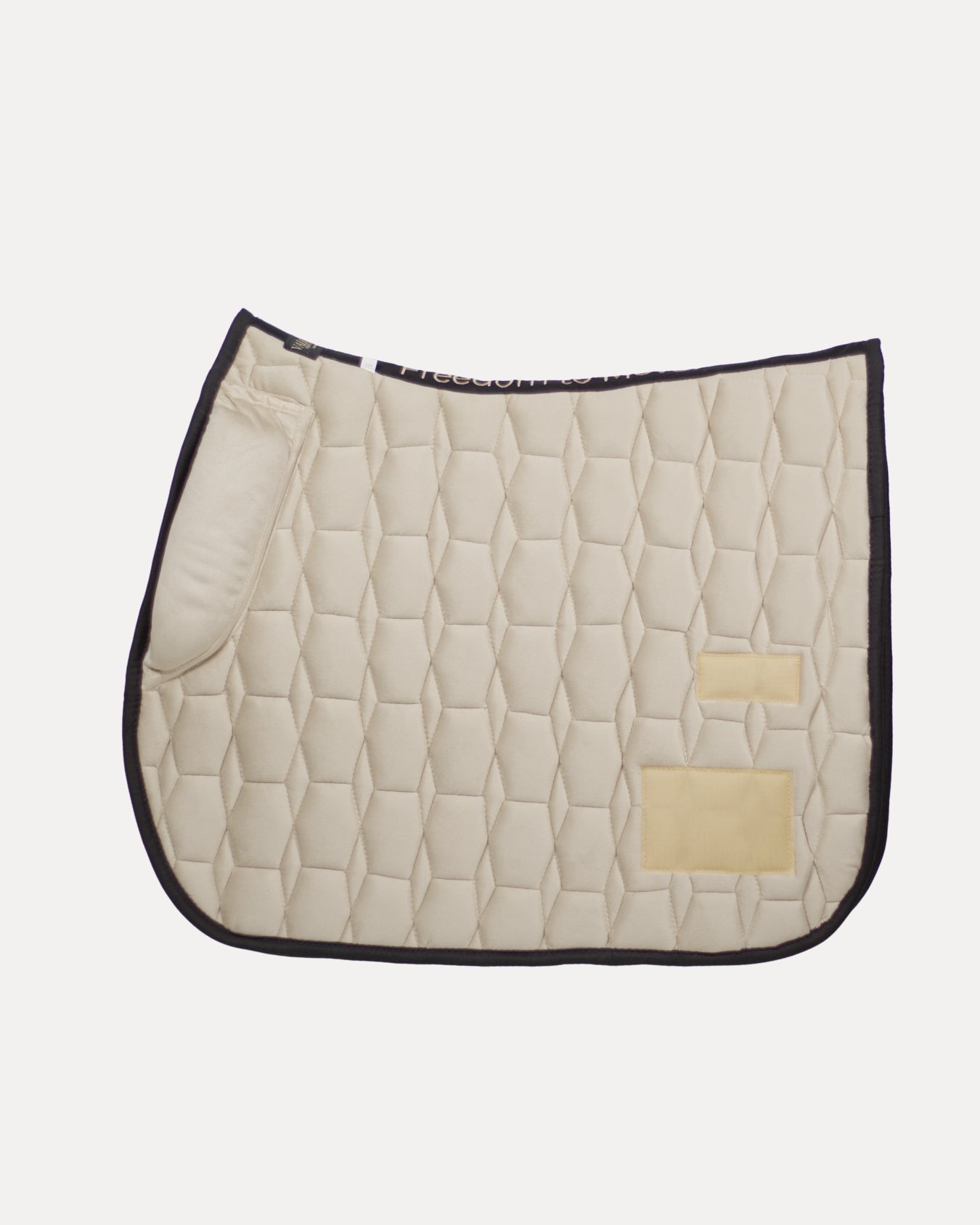 Creamstone  Velvet Valore Jumping Wither Relief Saddle Pad – Anatomical Saddle Pad with Velcro Show Numbers