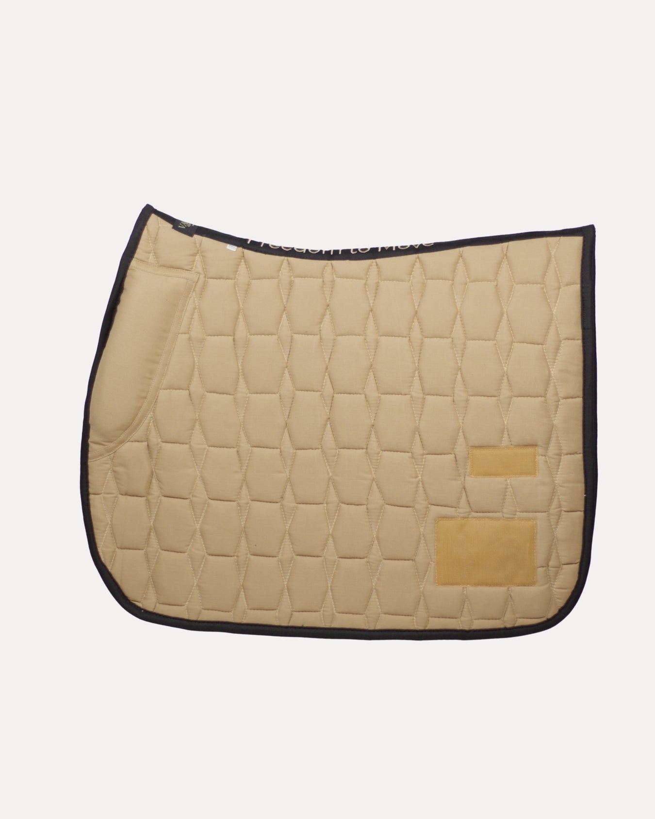 Golden Sand Cotton Valore Jumping Wither Relief Saddle Pad – Anatomical Saddle Pad with Velcro Show Numbers