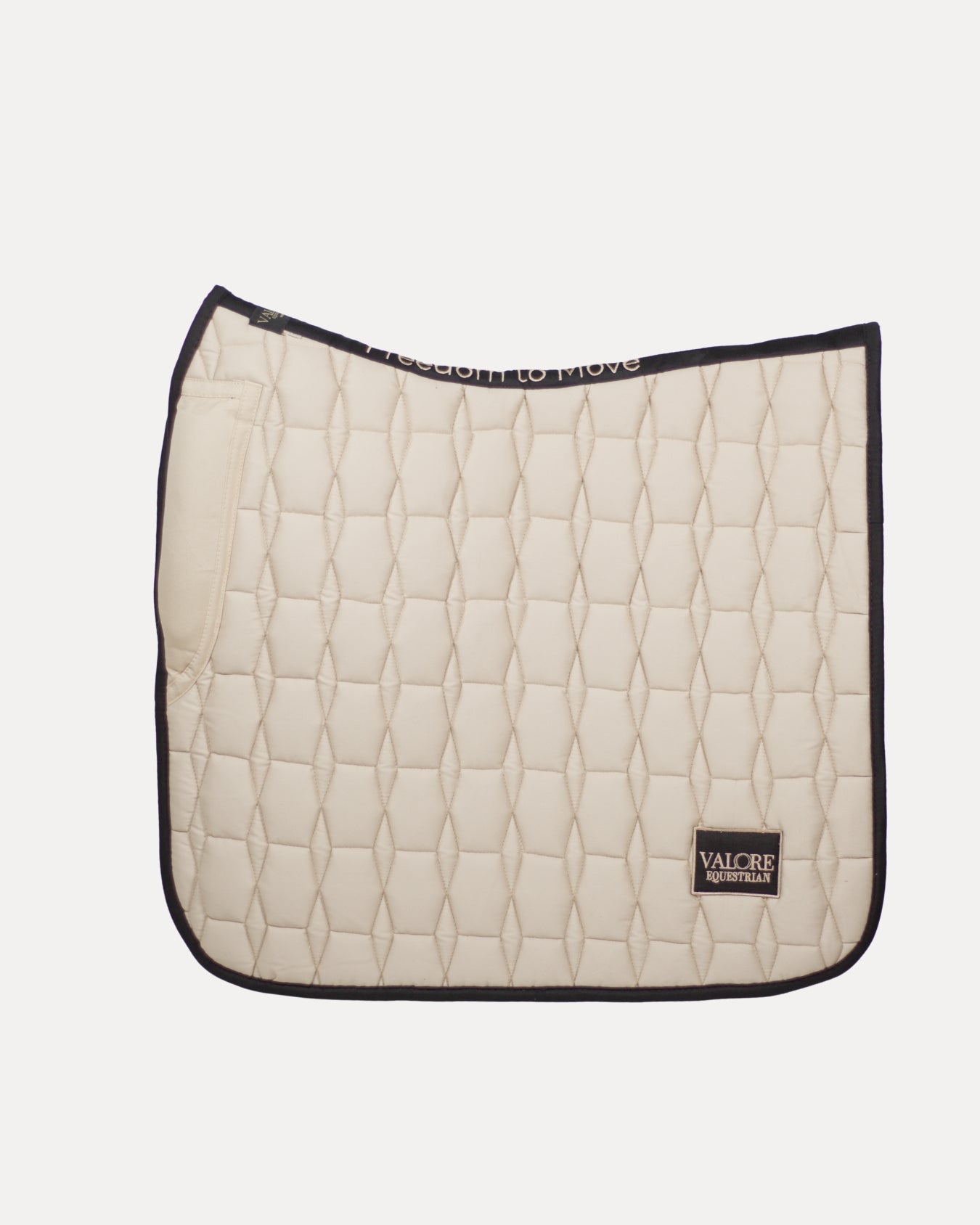 Ivory Mist Velvet Valore Dressage Wither Relief Saddle Pad – Anatomical Saddle Pad for Comfort and Freedom