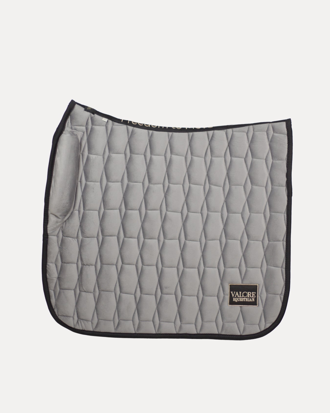 Silver Ash Velvet Valore Dressage Wither Relief Saddle Pad – Anatomical Saddle Pad for Comfort and Freedom