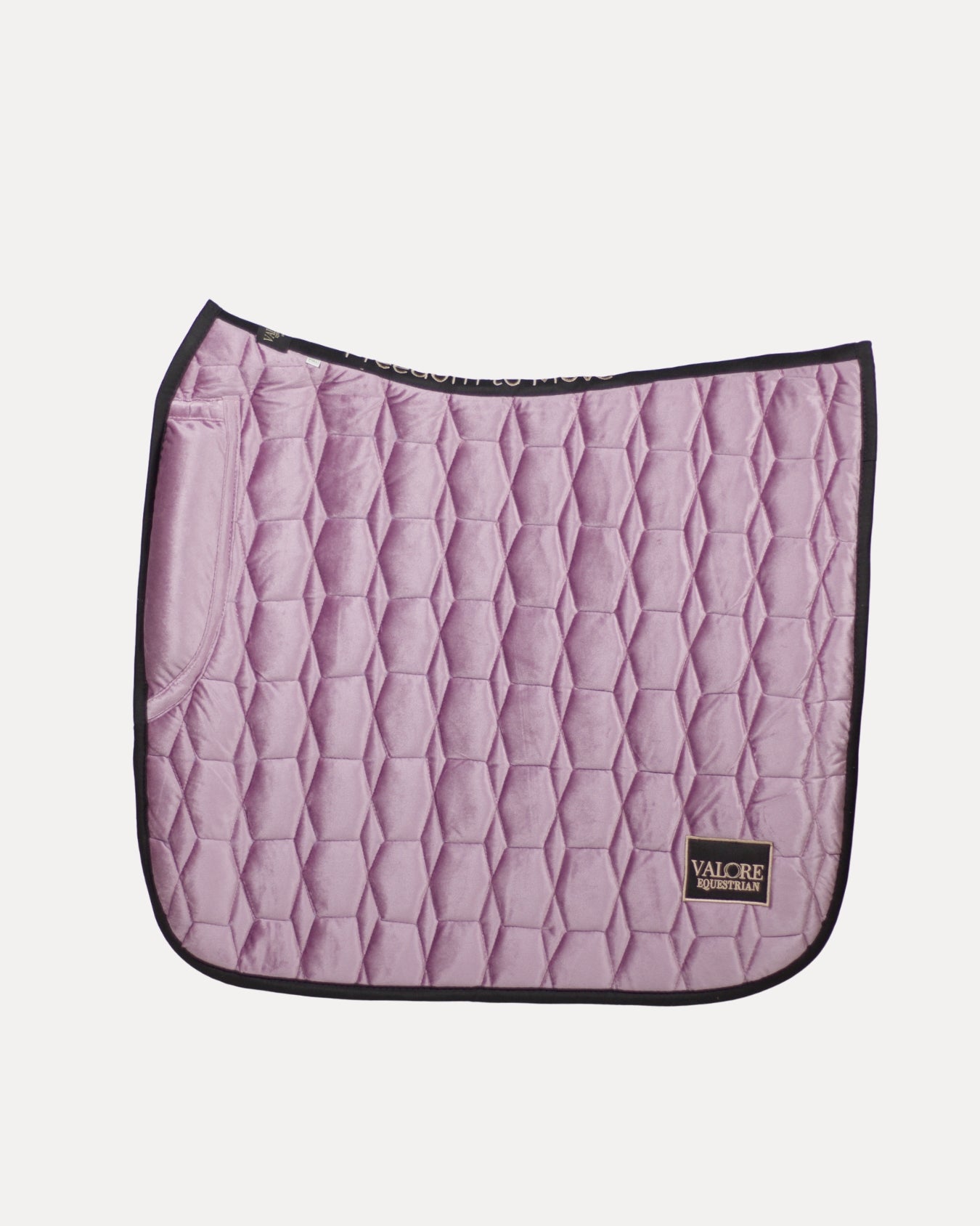 Lavender Haze Velvet Valore Dressage Wither Relief Saddle Pad – Anatomical Saddle Pad for Comfort and Freedom