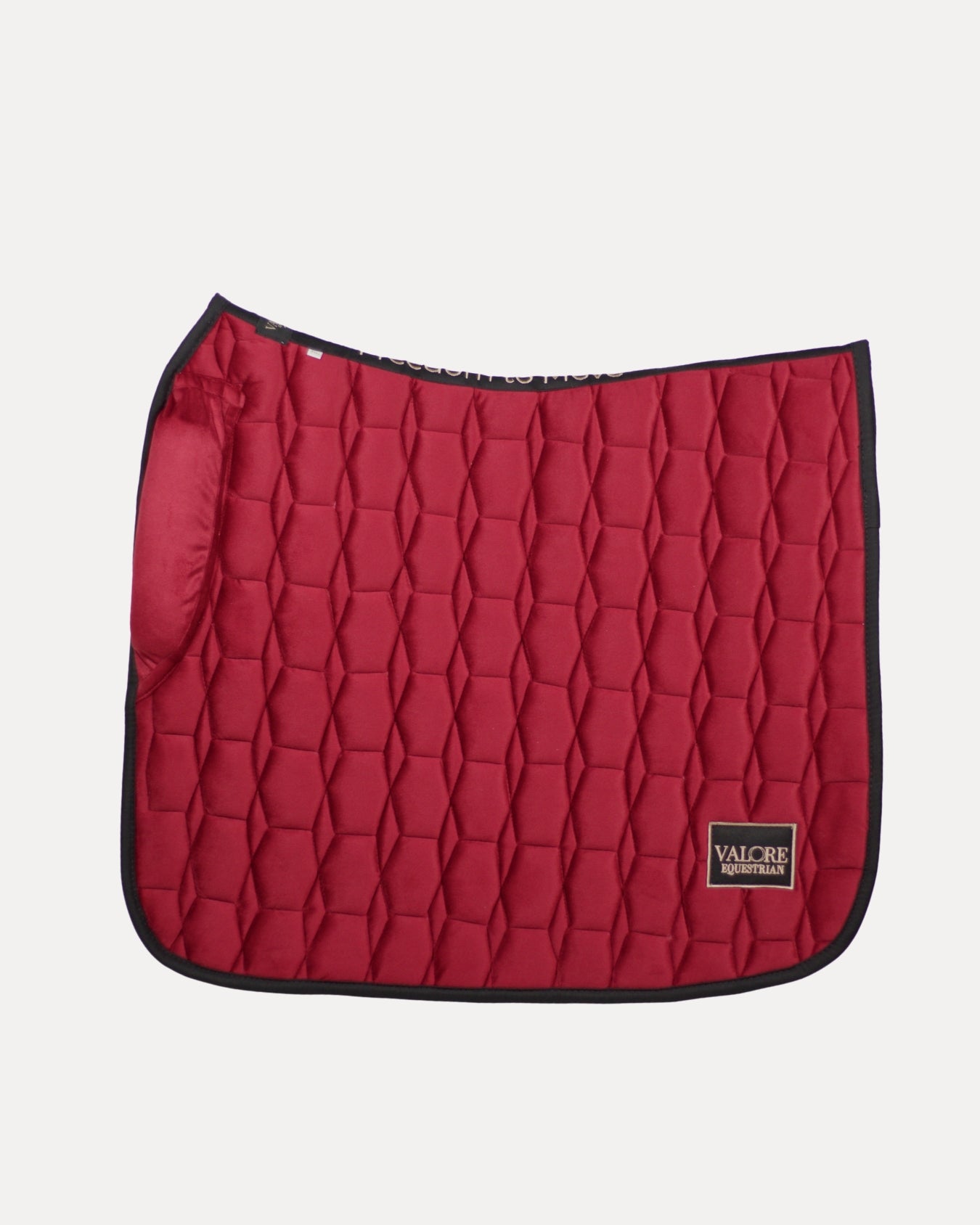 Victory Red Velvet Valore Dressage Wither Relief Saddle Pad – Anatomical Saddle Pad for Comfort and Freedom