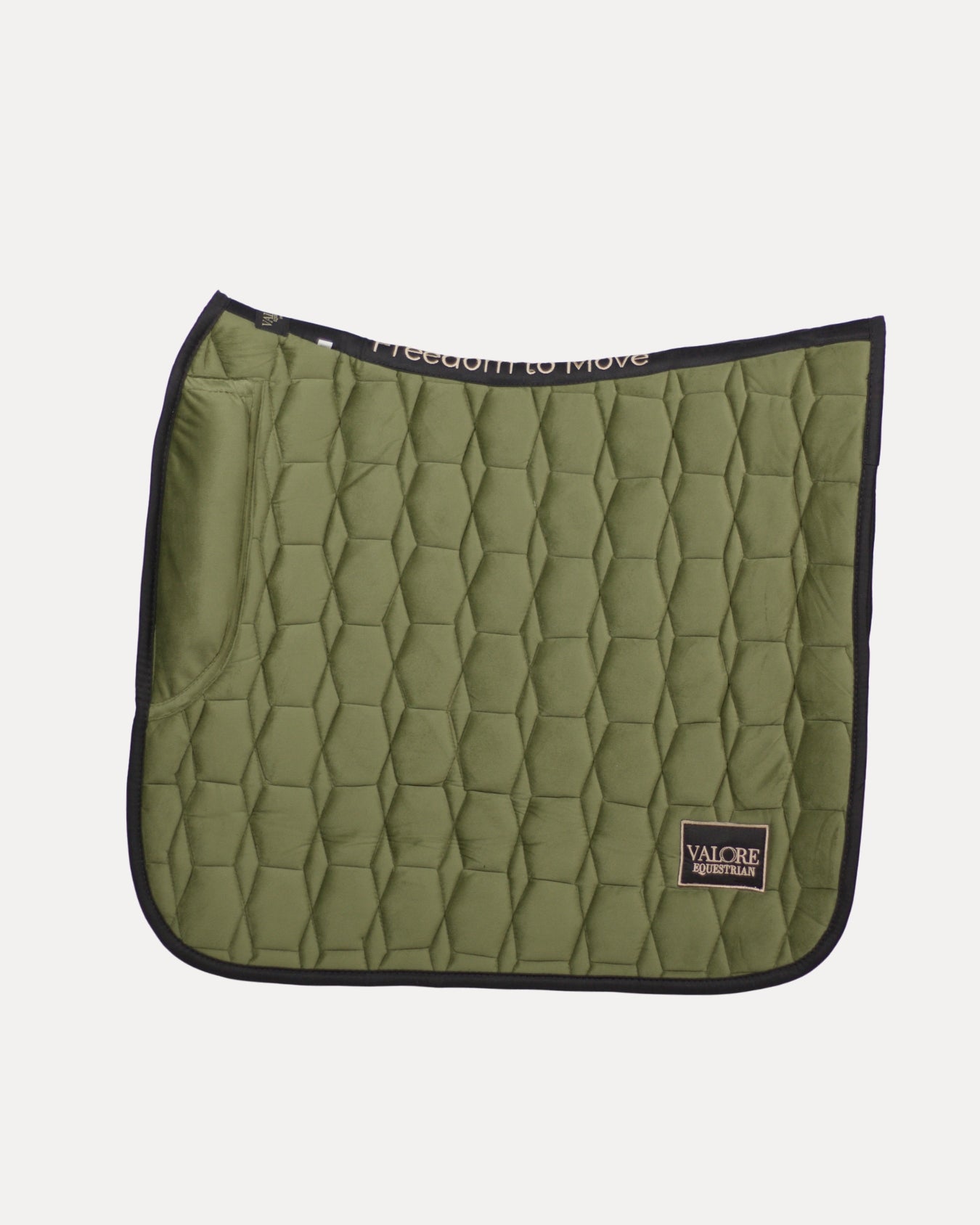 Olive Grove Velvet Valore Dressage Wither Relief Saddle Pad – Anatomical Saddle Pad for Comfort and Freedom