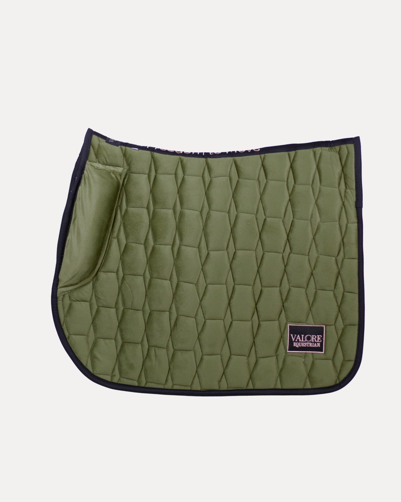 Olive Grove Velvet Valore Jumping Wither Relief Saddle Pad – Anatomical Saddle Pad for Comfort and Freedom