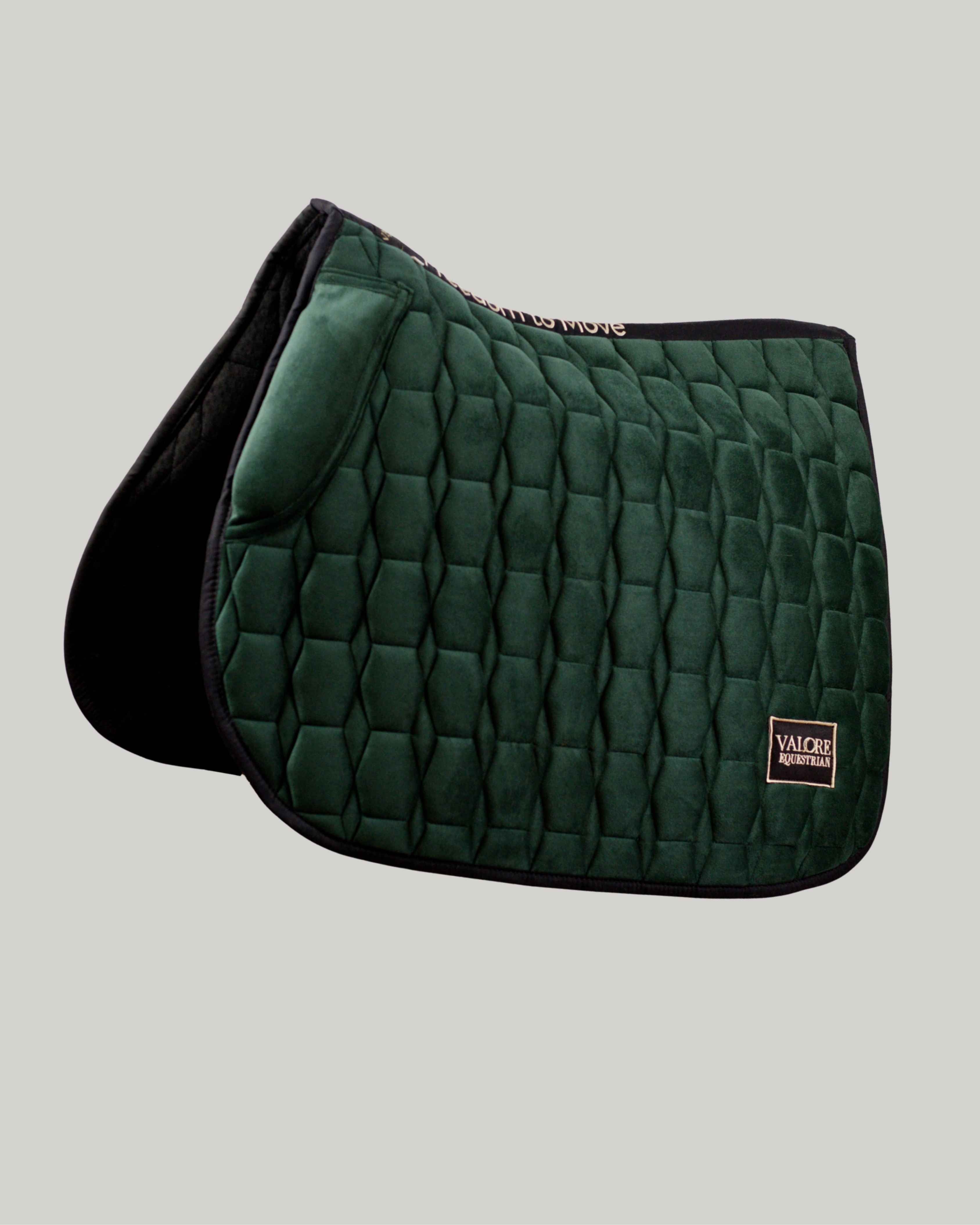 Emerald Dusk Velvet Valore Jumping Wither Relief Saddle Pad – Anatomical Saddle Pad for Comfort and Freedom